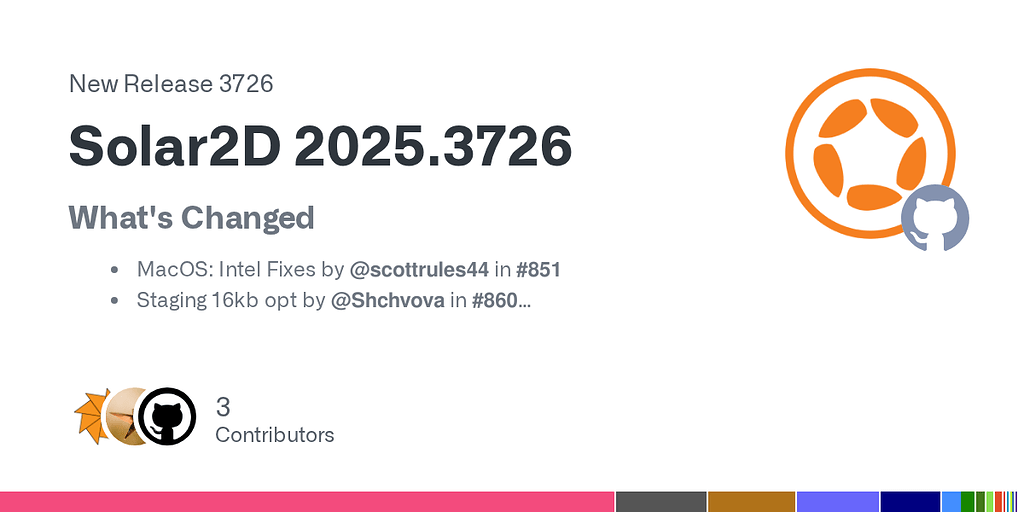 Solar2d Solar2D 2025.3726 has been released - Daily Builds and Public Releases ...